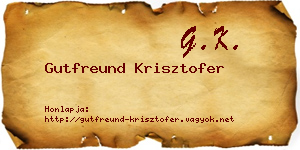 Gutfreund Krisztofer névjegykártya